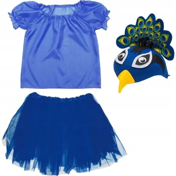 Karnevalový kostým KOSTÝM PÁV MODRÝ VEL. 116-128 3 DÍLY