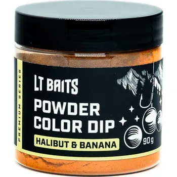 Nástraha Powder Color Dip LT Baits Halibut & Banana 90 g
