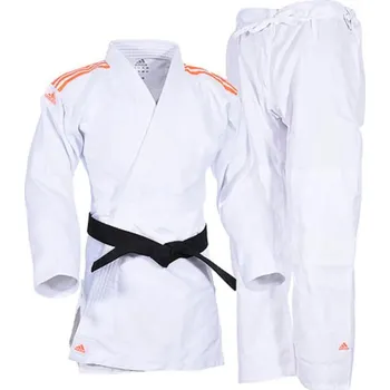 Kimono Adidas Judo Uniform J350 Club Kimono na judo 170 cm, bílá / oranžová