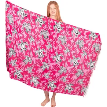 Šátek Sarong / pareo / plážový šátek Turtles Pink, Sittar.cz POSLEDNÍ KUS!