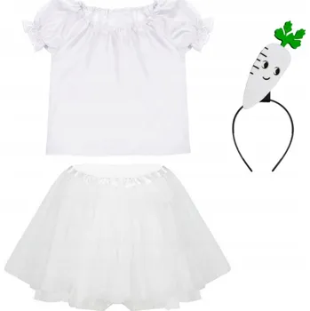 Karnevalový kostým KOSTÝM PETRŽEL ZELENINA BÍLÝ 98-110 4dílný