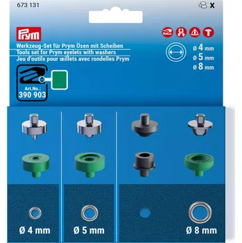 Přípravek pro nýtování průchodek 4mm 5mm 8mm Prym VARIO Creative tools set 673131