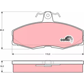 Brzdová destička Brzdové destičky TRW GDB473