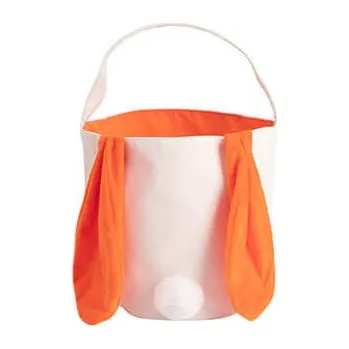 Nákupní taška Lněná taška BUNNY 23 x 35 cm oranžové uši sublimace termotransfer