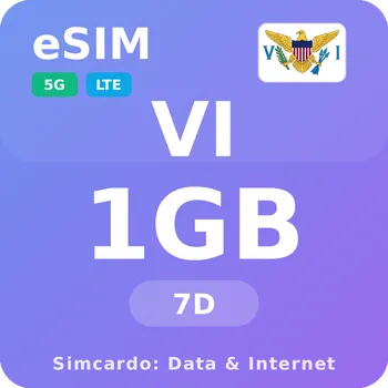 SIM karta Americké Panenské ostrovy Mobilní Internet - eSIM 1GB 7 dní datová SIM karta