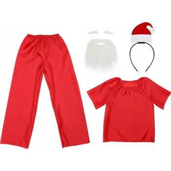 Karnevalový kostým MIKULÁŠSKÝ KOSTÝM SANTA CLAUS ČERVENÝ 98-110