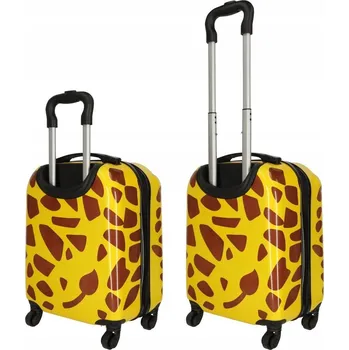 Cestovní kufr pro děti, příruční zavazadlo na kolečkách - žirafa (vysoký)