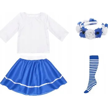 Karnevalový kostým KOSTÝM NA VYSTOUPENÍ SUKNĚ VĚNEC 134-140 4 díly