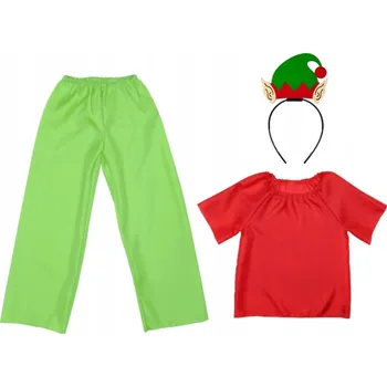 Karnevalový kostým KOSTÝM ELF SKŘÍTEK KALHOTY ČELENKA SKŘÍTEK 134-140 4e