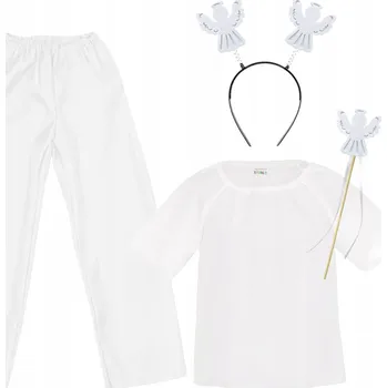 Karnevalový kostým KOSTÝM ANDÍLEK NA VÁNOČNÍ PŘEDSTAVENÍ ČELENKA BETLÉM DĚTSKÝ KOSTÝM VELIKOST 134-140