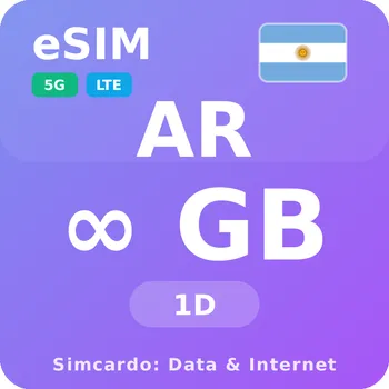 SIM karta Argentina Neomezený Mobilní Internet - eSIM 1 dní datová SIM karta (esims_ULE_1D_AN_V2)