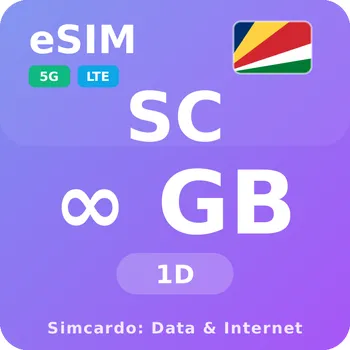SIM karta Seychely Neomezený Mobilní Internet - eSIM 1 dní datová SIM karta