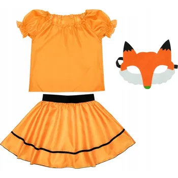 Karnevalový kostým KOSTÝM LIŠKA KOSTÝM LIŠKA PŘEVLEK LIŠKA ZVÍŘÁTKA PLES PODZIM 98-110 3 dílků