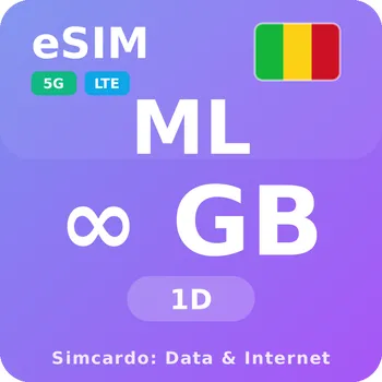 SIM karta Mali Neomezený Mobilní Internet - eSIM 1 dní datová SIM karta (esims_ULP_1D_MK_V2)