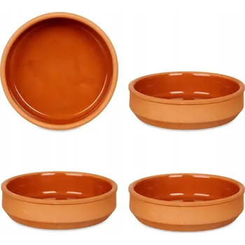 HLINĚNÁ MISKA miska na dip NA OMÁČKU 16cm hnědá 4ks SADY MISEK NA OMÁČKY A DIPY