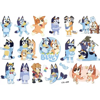 Odstranitelné tetování Smyvatelné tetování Bluey – tetovačky s pejskem z pohádky Bluey, dočasné, mix