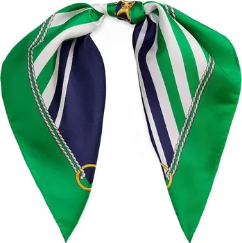 Šátek Hedvábný šátek Lauren Ralph Lauren 454P09785 zelená 77X, vel. ONE SIZE