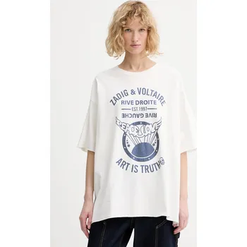 Pánské tričko Bavlněné tričko ZADIG&VOLTAIRE JWTS02903 béžová 01X, vel. XXS/XS