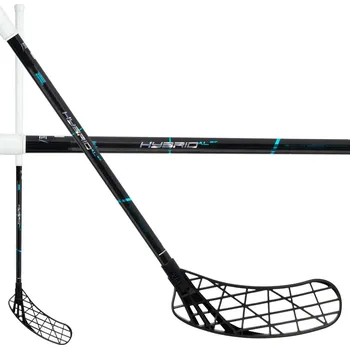 Florbalová hůl Zone floorball AIR/ONE HYBRID AL 27 raw/blue Florbalová hůl černá / modrá, Levá (levá ruka dole), 100cm (=110cm)