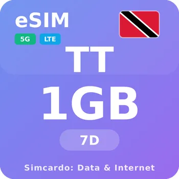 SIM karta Trinidad a Tobago Mobilní Internet - eSIM 1GB 7 dní datová SIM karta