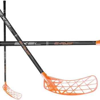 Florbal Exel E-FAST PRO ANTRASITE 2.6 OVAL MB Florbalová hůl černá / broskvová, Levá (levá ruka dole), 96cm (=106cm)