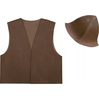 Karnevalový kostým KOSTÝM PASTUŠKA KOSTÝM PASTUŠKA NA VLAŠTOVKU VESTA ČEPICE HNĚDÁ 98-110