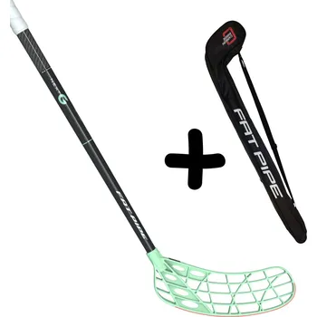 Florbal Fat Pipe NEXT-G 27 CTRL SLICKS FH2 + Stickbag Set florbalky s vakem černá / bílá / zelená, Levá (levá ruka dole), 101cm (=111cm)