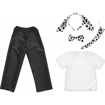 Karnevalový kostým KOSTÝM DALMATIN psa s nášivkami 116-128 5 ks