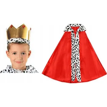Karnevalový kostým KOSTÝM KRÁLE KOSTÝM KRÁL KACPER JASEŁKA KRÁL MELCHIOR KORUNA PLÁŠTĚNKA 2el