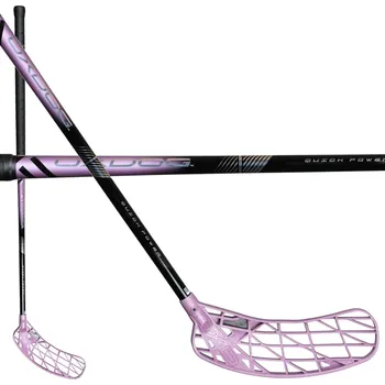 Florbalová hůl Oxdog QUICK POWER HES 27 FP OVAL MBC Florbalová hůl černá / fialová, Levá (levá ruka dole), 101cm (=111cm)