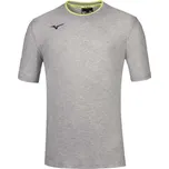 Mizuno Tee Heather Grey/Yellow Fluo Tričko S, šedá / žlutá