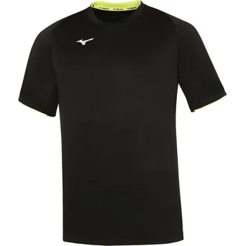 Pánské tričko Mizuno Core Short Sleeve Tee Tričko XXXL, černá / žlutá