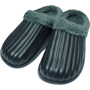 Pánské pantofle Pánské nazouváky gumové černé Samlux 202213 (Pánské zateplené nazouváky)