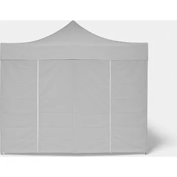 Zahradní altán 3m boční plachta nůžkový stan s dveřmi barva Šedá