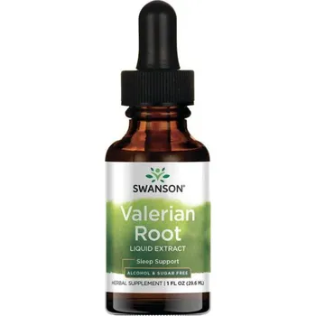 Zdraví Swanson Valerian Root Liquid Extract Doplněk stravy s kozlíkem lékařským 29,6 ml, tekutina, 1 g