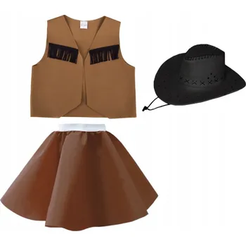 Karnevalový kostým KOSTÝM ŠERIF KOVBOJ KOVBOJKA KLOBOUK 116-128