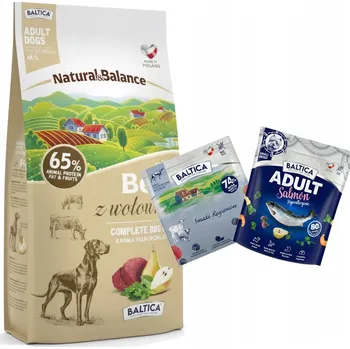 Krmivo pro psa BALTICA NATURAL & BALANCE Hovězí pro psy středních a velkých plemen M/L 9 kg