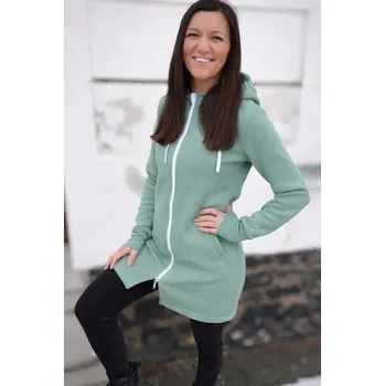 Dámská mikina Kulišárny Dámský WARM kabát mátová VELIKOST: 38