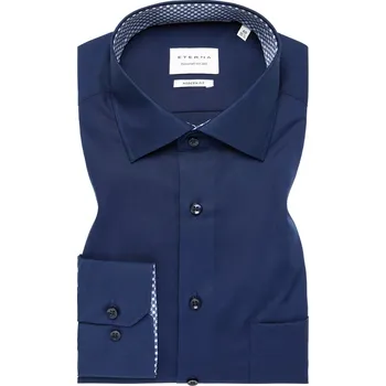 Pánská košile Košile Eterna Modern Fit Popeline navy 1304_19X15K velikost: 41, délka rukávu: dlouhý rukáv