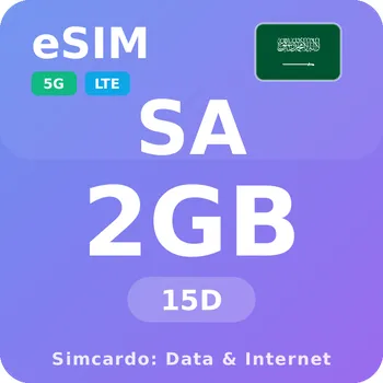 SIM karta Saúdská Arábie Mobilní Internet - eSIM 2GB 15 dní datová SIM karta (esims_2GB_15D_RW_V2)