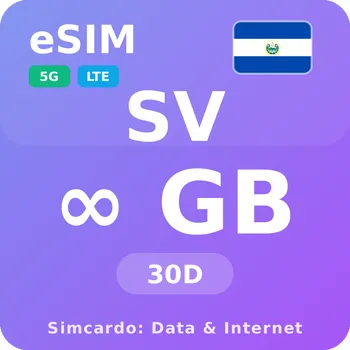 SIM karta Salvador Neomezený Mobilní Internet - eSIM 30 dní datová SIM karta (esims_ULE_30D_SK_V2)