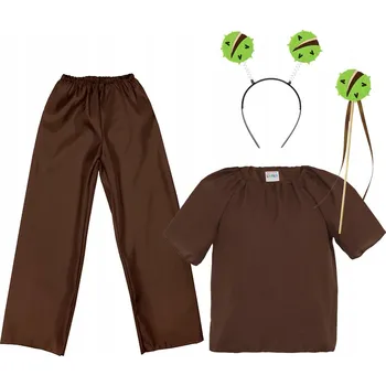 Karnevalový kostým KOSTÝM KAŠTAN, SADA KAŠTAN, KOSTÝM NA PODZIMNÍ PLES, PŘEVLEK 98-110 4 díly