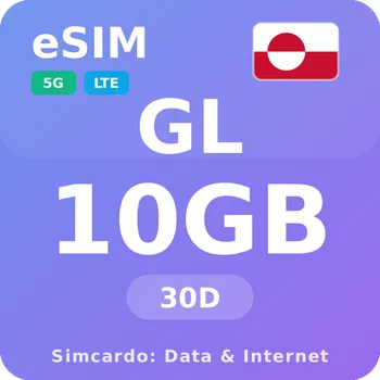 SIM karta Grónsko Mobilní Internet - eSIM 10GB 30 dní datová SIM karta