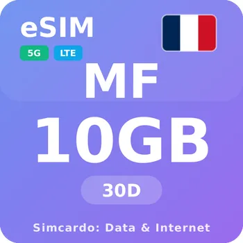 SIM karta Svatý Martin Mobilní Internet - eSIM 10GB 30 dní datová SIM karta