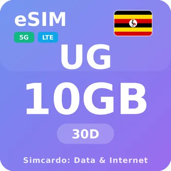 SIM karta Uganda Mobilní Internet - eSIM 10GB 30 dní datová SIM karta