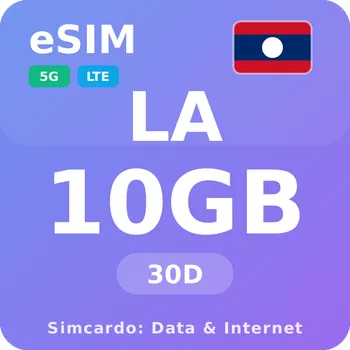 SIM karta Laos Mobilní Internet - eSIM 10GB 30 dní datová SIM karta