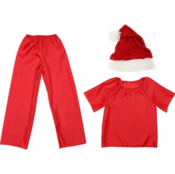 Karnevalový kostým MIKULÁŠSKÝ KOSTÝM ČERVENÝ 134-140 3 díly