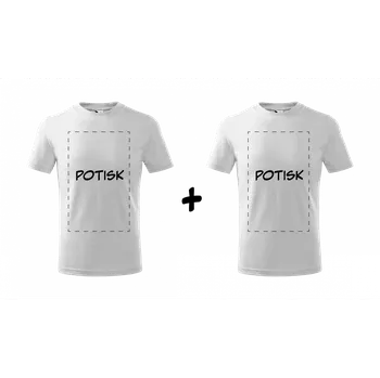 Textilie k potisku Sada pánských triček pro parťáky Barva: Černá, Velikost: L, Velikost druhé tričko: 2XL