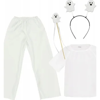 Karnevalový kostým KOSTÝM DUCH BÍLÝ 134-140 4 díly