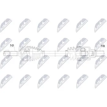 Poloosa kola Hnací hřídel - poloosa NTY NPW-PE-136